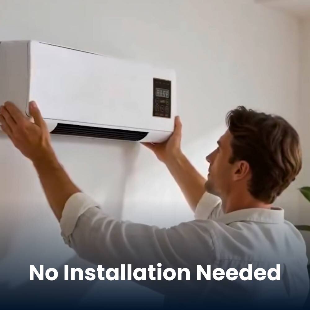 The BlizzAir unit set up in an apartment
